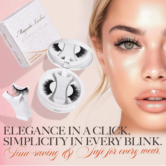 Nouveau kit de cils magnétiques de voyage réutilisables — sans colle ni eyeliner, cils magnétiques quantiques avec applicateur